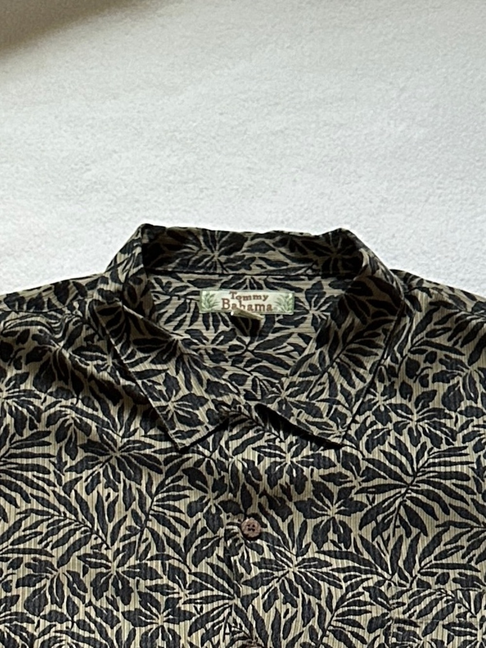 Tommy Bahama Olive Green Botanical Print Short Sleeve XXL